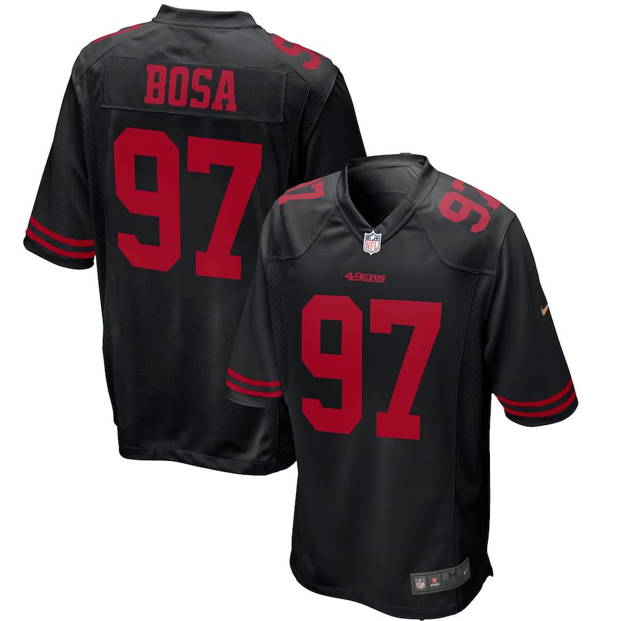 Men San Francisco 49ers 97 Nick Bosa Nike Black Fashion Game NFL Jersey
